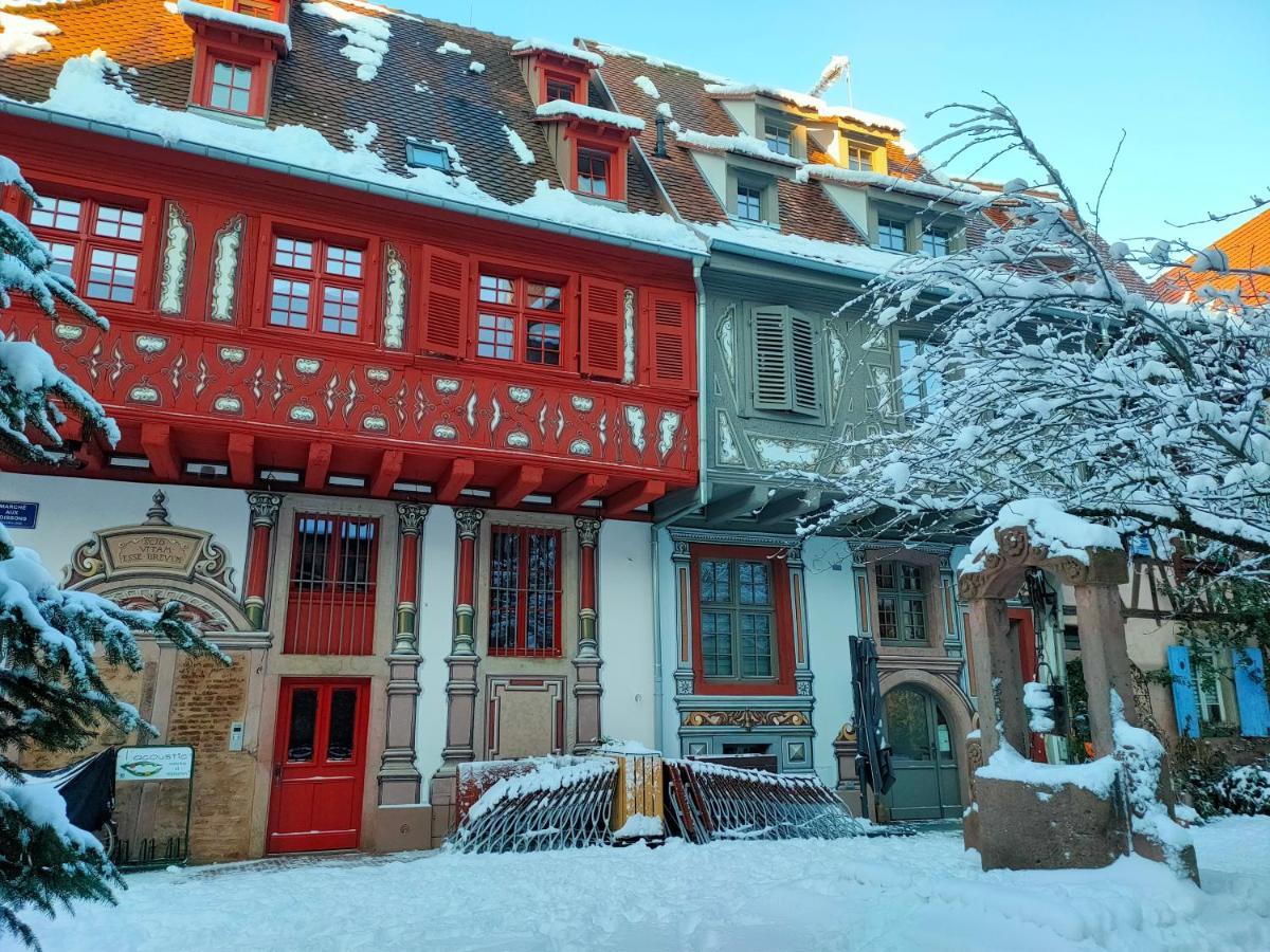 LA MAISON BLEUE, à 20 mn de Strasbourg, sur la route des vins, jusqu'à 6 personnes, Sélestat Exterior foto